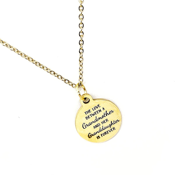 Grandmother Gift, Granddaughter Gift, The Love Between A Grandmother And Her Granddaughter Is Forever Necklace, Grandmother Christmas Gift