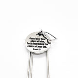 Bible Bookmark, Guard Your Heart Above All Else Bookmark, Scripture Gift, Christian Gift, Faith Gift, Proverbs 4 23 Gift, Charm Bookmark