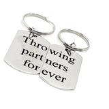 Throwing Partners Forever Keychain Set, Pitcher Catcher Gifts, Father Son Gift, Baseball Keychains, Baseball Players, Softball Players Gift