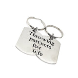 Throwing Partners For Life Keychain Set, Pitcher Catcher Gifts, Father Son Gift, Baseball Keychains, Baseball Players, Softball Players Gift