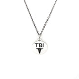 Medical Condition Awareness Necklace, TBI Necklace, Traumatic Brain Injury Jewelry, Medical Awareness Necklace, TBI Notice, TBI Pendant