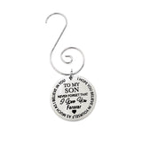Son Gift, Son Ornament, I Love You Ornament, Believe In Yourself, Christmas Ornament, Hanging Charm, Gift For Son, Gift For Him