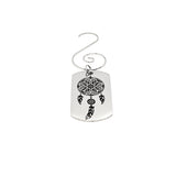 Dream Catcher Ornament, Dream Catcher Hanging Charm, Dream Catcher Gift, Christmas Tree Ornament, Hanging Ornament, Dog Tag Charm