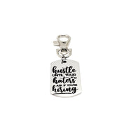 Encouraging Gift, Hustle Until Your Haters Ask If You’re Hiring Clip On Charm, Bag Charm, Purse Charm, Entrepreneur Charm, Gift For Her