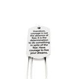 Grandson Gift, Grandson Bookmark, Gift For Him, Student Athlete Gift, Reader Gift, Charm Bookmark, Paperclip Bookmark, Grandson Birthday