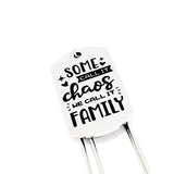 Family Bookmark, Some Call It Chaos, We Call It Family Bookmark, Charm Bookmark, Wife Gift, Husband Gift, Reader Gift, Paperclip Bookmark