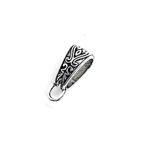 Silver-tone European Bail, Necklace Bail, Pendant Bail, Jewelry Bail, Bracelet Bail, Charm Bail, Bulk Quantity Options