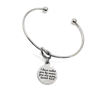 Faith Gift, I Have Called You By Name You Are Mine Charm Bracelet, Isaiah 43 1, Bible Verse Gift, Scripture Gift, Faith Jewelry, You Are His