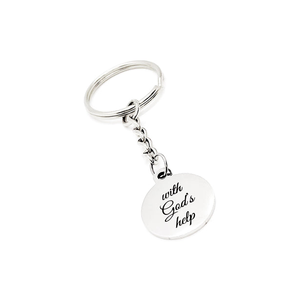 Faith Gift, With God’s Help Keychain, Keychain Gift, Christian Keychain, Charm Keychain, Christian Encouragement, I Can Do All Things
