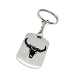 Floral Cattle Skull Keychain, Cow Skull Keychain, Ranch Owner Gift, Farm Owner Gift, Cattlewoman Gift, Gift For Her, Farm Wife Gift