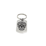 Day Of The Dead Remembrance Gift, Floral Skull Keychain, Day Of The Dead Keychain, Remembrance Keychain, All Saints Day Gift, Halloween Gift