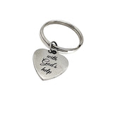 Faith Gift, With God’s Help Keychain, Keychain Gift, Christian Keychain, Charm Keychain, Christian Encouragement, I Can Do All Things