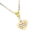 Faith Gift, He Heals The Brokenhearted Necklace, Sympathy Gift, Psalm 147 3, Christian Jewelry, Faith Jewelry, Christian Woman Gift For Her