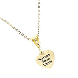 Nurse Gift, Nurses Save Lives Necklace, Nurse Thank You, Healthcare Worker, Essential Worker Gift, Gift For Her, Wife Gift, New Nurse Gift