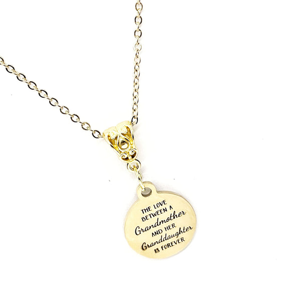 Grandmother Gift, Granddaughter Gift, The Love Between A Grandmother And Her Granddaughter Is Forever Necklace, Grandmother Christmas Gift