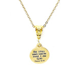 Faith Gift, Be Still And Know That I Am God Necklace, Psalm 46 10, Christian Jewelry, Faith Jewelry, Christian Gift, Baptism Gift For Her