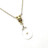 Mustard Seed Necklace, Mustard Seed Charm Necklace, Teardrop Mustard Seed Pendant, Mustard Seed Faith, Mustard Seed Necklace Gift For Her