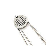 Memorial Gift, I Never Knew Anything Could Hurt So Much As When I Knew I Would Never Again Feel Your Touch Charm Bookmark, Planner Gifts