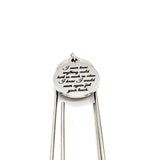Memorial Gift, I Never Knew Anything Could Hurt So Much As When I Knew I Would Never Again Feel Your Touch Charm Bookmark, Planner Gifts