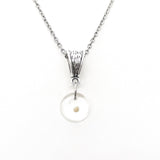 Mustard Seed Necklace, Mustard Seed Charm Necklace, Round Mustard Seed Pendant, Mustard Seed Faith, Mustard Seed Necklace Gift For Her