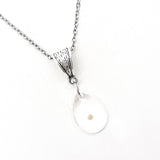Mustard Seed Necklace, Mustard Seed Charm Necklace, Teardrop Mustard Seed Pendant, Mustard Seed Faith, Mustard Seed Necklace Gift For Her