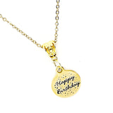Happy Birthday Gift, Happy Birthday Necklace, Gift For Her, Wife Gift, Daughter Gift,  Granddaughter Gift, Girlfriend Gift, Birthday Jewelry