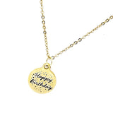 Happy Birthday Gift, Happy Birthday Necklace, Gift For Her, Wife Gift, Daughter Gift,  Granddaughter Gift, Girlfriend Gift, Birthday Jewelry