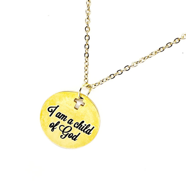 Faith Gift, I Am A Child Of God Necklace, Baptism Gift, Confirmation Gift, Christian Jewelry, Faith Jewelry, Christian Woman Gift For Her