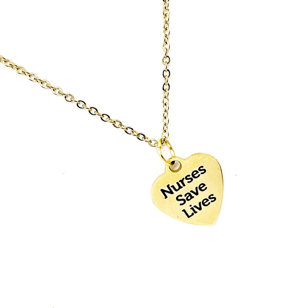 Nurse Gift, Nurses Save Lives Necklace, Nurse Thank You, Healthcare Worker, Essential Worker Gift, Gift For Her, Wife Gift, New Nurse Gift