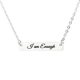 Affirmation Jewelry, I am Enough Necklace, Encouraging Her, Motivating Her, Strong Woman Gift, Affirmation Necklace, Affirmation Words