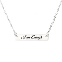 Affirmation Jewelry, I am Enough Necklace, Encouraging Her, Motivating Her, Strong Woman Gift, Affirmation Necklace, Affirmation Words