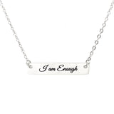 Affirmation Jewelry, I am Enough Necklace, Encouraging Her, Motivating Her, Strong Woman Gift, Affirmation Necklace, Affirmation Words