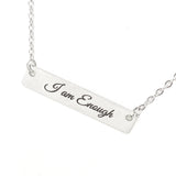 Affirmation Jewelry, I am Enough Necklace, Encouraging Her, Motivating Her, Strong Woman Gift, Affirmation Necklace, Affirmation Words