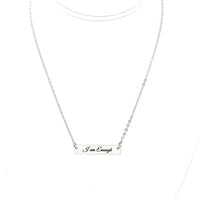 Affirmation Jewelry, I am Enough Necklace, Encouraging Her, Motivating Her, Strong Woman Gift, Affirmation Necklace, Affirmation Words