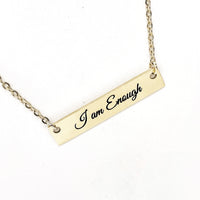 Affirmation Jewelry, I am Enough Necklace, Encouraging Her, Motivating Her, Strong Woman Gift, Affirmation Necklace, Affirmation Words