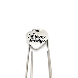 Love Gift, Love Freely Charm Bookmark, Daughter Gift, Son Gift, Wife Gift Husband Gift, Love One Another, Christian Love, Reader Gift