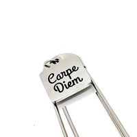 Affirmation Gifts, Carpe Diem Charm Bookmark, Reader Gift, Planner Bookmark, Paperclip Bookmark, Entrepreneur Gift, Encouraging Her