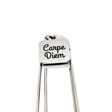 Affirmation Gifts, Carpe Diem Charm Bookmark, Reader Gift, Planner Bookmark, Paperclip Bookmark, Entrepreneur Gift, Encouraging Her