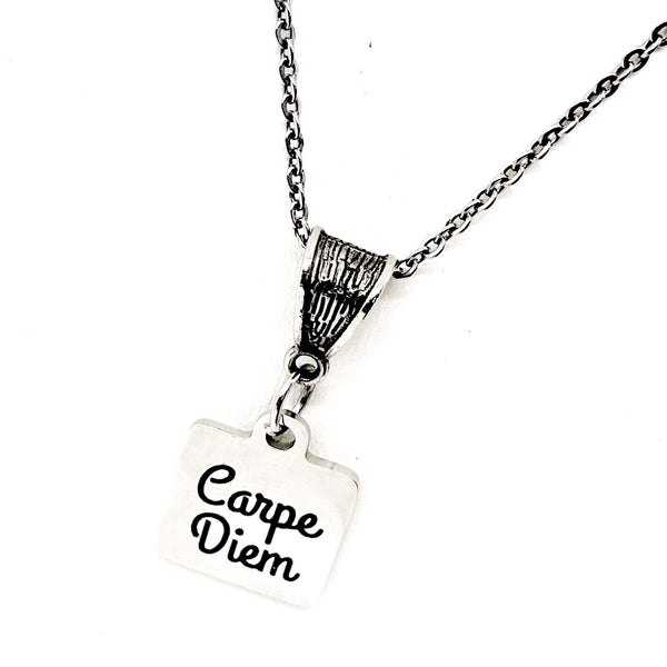 Motivational Gifts, Carpe Diem Necklace, Wife Gifts, Seize the Day, Affirmation Jewelry, Encouraging Her, Motivating Her, Daughter Gift
