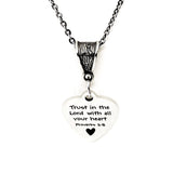 Faith Gifts, Trust In The Lord With All Your Heart Necklace, Proverbs 3 5 Jewelry, Baptism Gift, Daughter Gift, Christian Jewelry