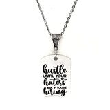 Motivational Gifts, Hustle Until Your Haters Ask If You‘re Hiring Necklace, Entrepreneur Gift, Small Business Owner, Work Hard, Put In Work