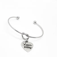 Love Gift, Love Freely Bracelet, Charm Bracelet, Love Jewelry, Gift For Her, Daughter Gift, Wife Gift, Love Bracelet, Granddaughter Gift