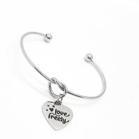 Love Gift, Love Freely Bracelet, Charm Bracelet, Love Jewelry, Gift For Her, Daughter Gift, Wife Gift, Love Bracelet, Granddaughter Gift