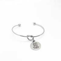 Love Gift, The Love Between A Mother And Her Daughter Is Forever Bracelet, Charm Bracelet, Love Jewelry, Gift For Mom, Daughter Gift