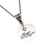 Faith Gift, Always Rejoice Pendant Necklace, Philippians 4 4, Scripture Jewelry, Scripture Necklace, Christian Jewelry, Christian Necklace