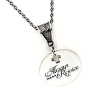 Faith Gift, Always Rejoice Pendant Necklace, Philippians 4 4, Scripture Jewelry, Scripture Necklace, Christian Jewelry, Christian Necklace