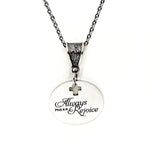 Faith Gift, Always Rejoice Pendant Necklace, Philippians 4 4, Scripture Jewelry, Scripture Necklace, Christian Jewelry, Christian Necklace