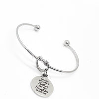 Love Gift, The Love Between A Mother And Her Daughter Is Forever Bracelet, Charm Bracelet, Love Jewelry, Gift For Mom, Daughter Gift