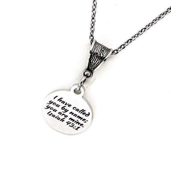 Faith Gift, I Have Called You By Name You Are Mine Necklace, Isaiah 43 1, Scripture Jewelry, Scripture Necklace, Christian Jewelry