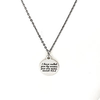 Faith Gift, I Have Called You By Name You Are Mine Necklace, Isaiah 43 1, Scripture Jewelry, Scripture Necklace, We Are His, Christian Gift